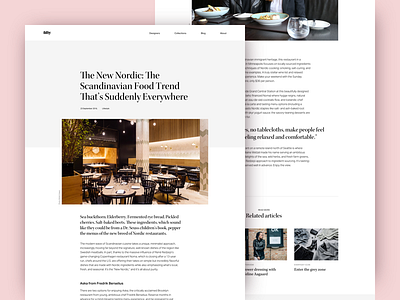 Article Page Layout blog design minimal page typography ui ux web