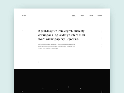 Personal Portfolio Preview clean design minimal typography ui ux web