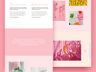 Museum Of Icecream Moodboard clean design moodboard pink styleguide typography ui ux web