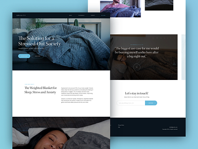 Gravity Blanket Landing Page