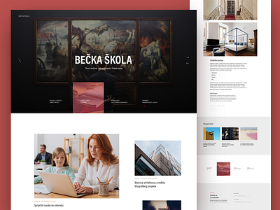 Becka Skola Website article homepage typography ui ux web website