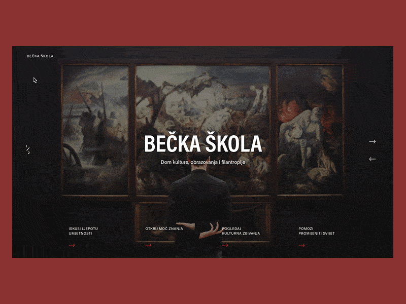 Becka Skola Website - Animation animation art direction canvas typography ui ux web website