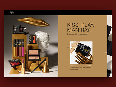 Nars Collection art direction fashion makeup nars typography ui ux web website