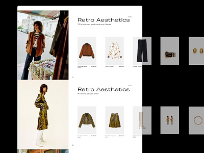 E-commerce Collection Scroll Slider art direction clean design ecommerce fashion layout minimal page typography ui web website