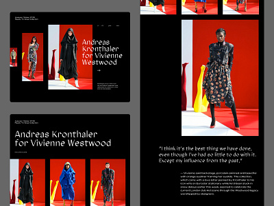 Collection Slider And Detail Page art direction article design fashion layout minimal page typography ui web website