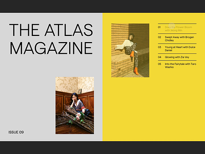 Atlas Magazine animation art direction design minimal principle typography ui web website