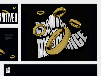 Cognitive Dissonance 3d art direction cinema4d design minimal typography ui web website