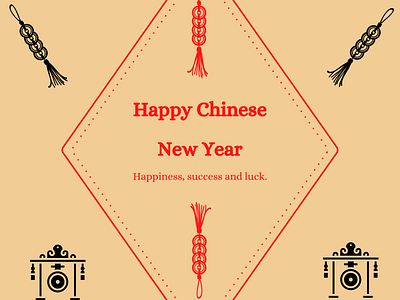 Happy Chinese new year branding chinese chinese new year design flat flat design graphic design illustration product product design