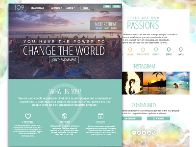 109 World Landingpage charity clean colorful concept design landingpage simple ui ux website yoga