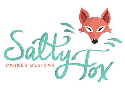 Salty Fox Logotype brand colors design fox graphic identity logotype pastel
