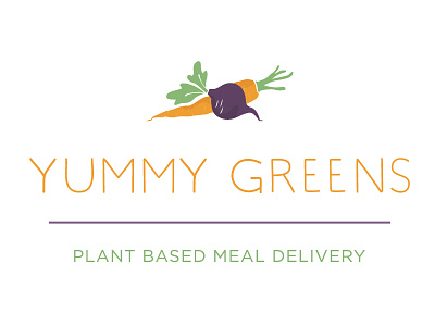Yummy Greens Logotype art branding colorful flat hipster logo logotype outline print simple