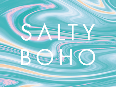 Salty Boho Logotype branding design flat logotype ocean pattern print rings water