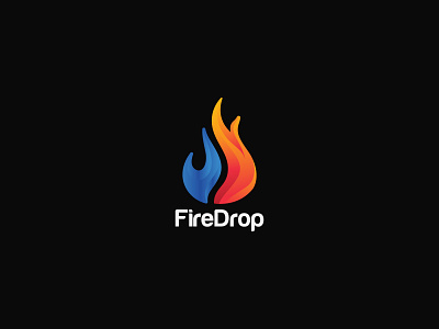 Flame logo branding design drop logo flame logo heat logo hvac logo icon vector water drop logo