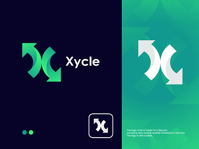 X logo | Recycle logo branding business logo creativelogo design flat icon logo logocreation minimal modernlogo recycle logo x logo