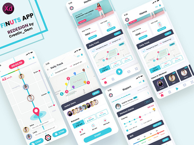 Fitness app UI/UX design