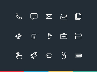 470+ Line Icon Set android app briefcase call games icon ios7 keyboard line outline rocket tie