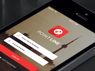 Point Mobile UI Kit flat ios iphone mobile mobile app psd ui
