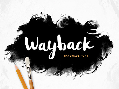 Wayback brand brush classic font otf script ttf vector wayback