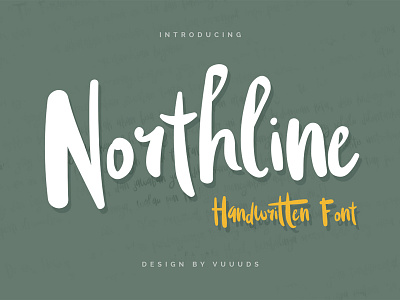 Northline font handwritten lettering multilingual script typography vector