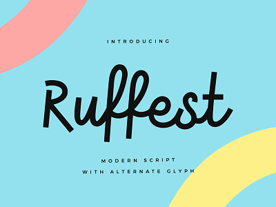 Ruffest clean font graphic design lettering modern quote script simple typography