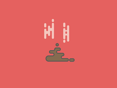 Shit flat icon illustration shit smell vector