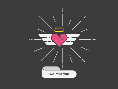 Angel angel flat lost love vector wings