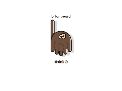 Beard b beard flat illustration vector