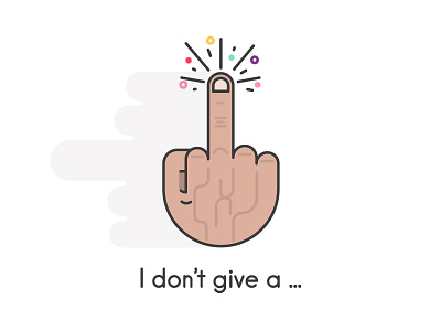 I don't give a fuck flat fuck hand illustration vector