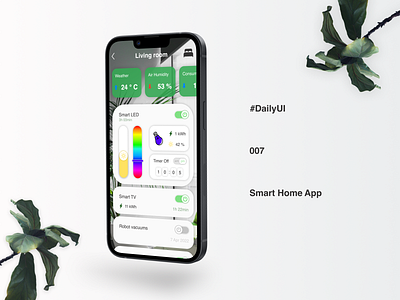 Daily UI #007 - Settings app dailyui dailyuichallenge design mobileapp smarthome smarthomeapp ui
