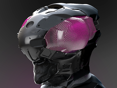 Sci-Fi Robot Head 3dcoat concept art keyshot robot scifi