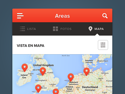 Caravan App. Map view. app caravan ios iphone map travel ui ux