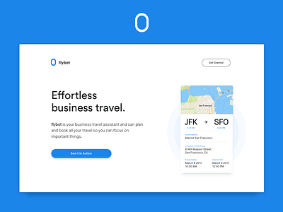 Flybot Landing airplane app book bot business fly travel trip ui ux