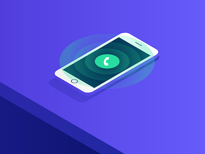 Call. call illustration iphone isometric notification phone vector