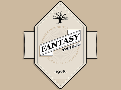 Fantasy T-Shirts Logo update badge design logo shield vintage