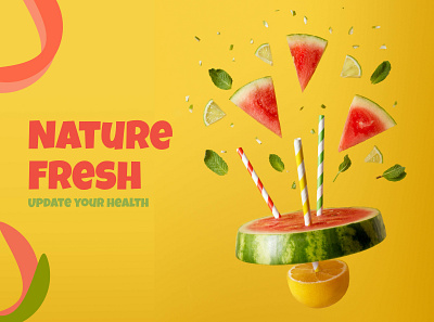 Nature Fresh-Product poster branding design figma graphic design illustration typography ui vector web