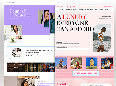 Sasha Nicole Mockups design ui webdesign website