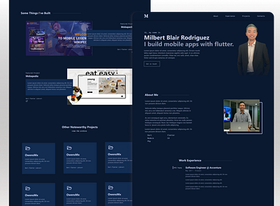 Milbert Blair Portfolio Mockup design ui webdesign website