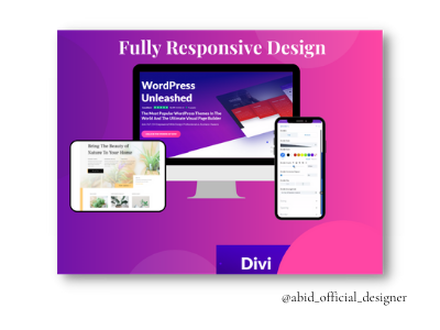 Divi full responsive design 3d graphic design