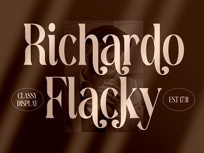 Richardo Flacky Typeface 3d animation app branding design graphic design icon illustration logo ui