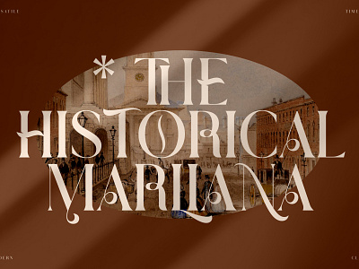 THE HISTORICAL MARLIANA Typeface 3d animation app branding design graphic design icon illustration logo motion graphics ui