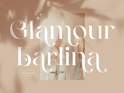 Glamour Karlina Typeface 3d animation app branding design graphic design icon illustration logo motion graphics ui