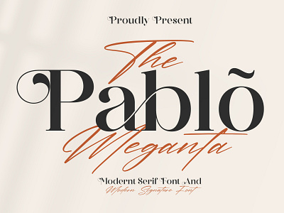 The Pablo Meganta Font Duo Typeface 3d animation app branding design graphic design icon illustration logo