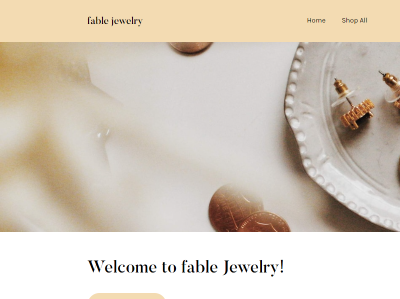 Fable Jewelry website design web design