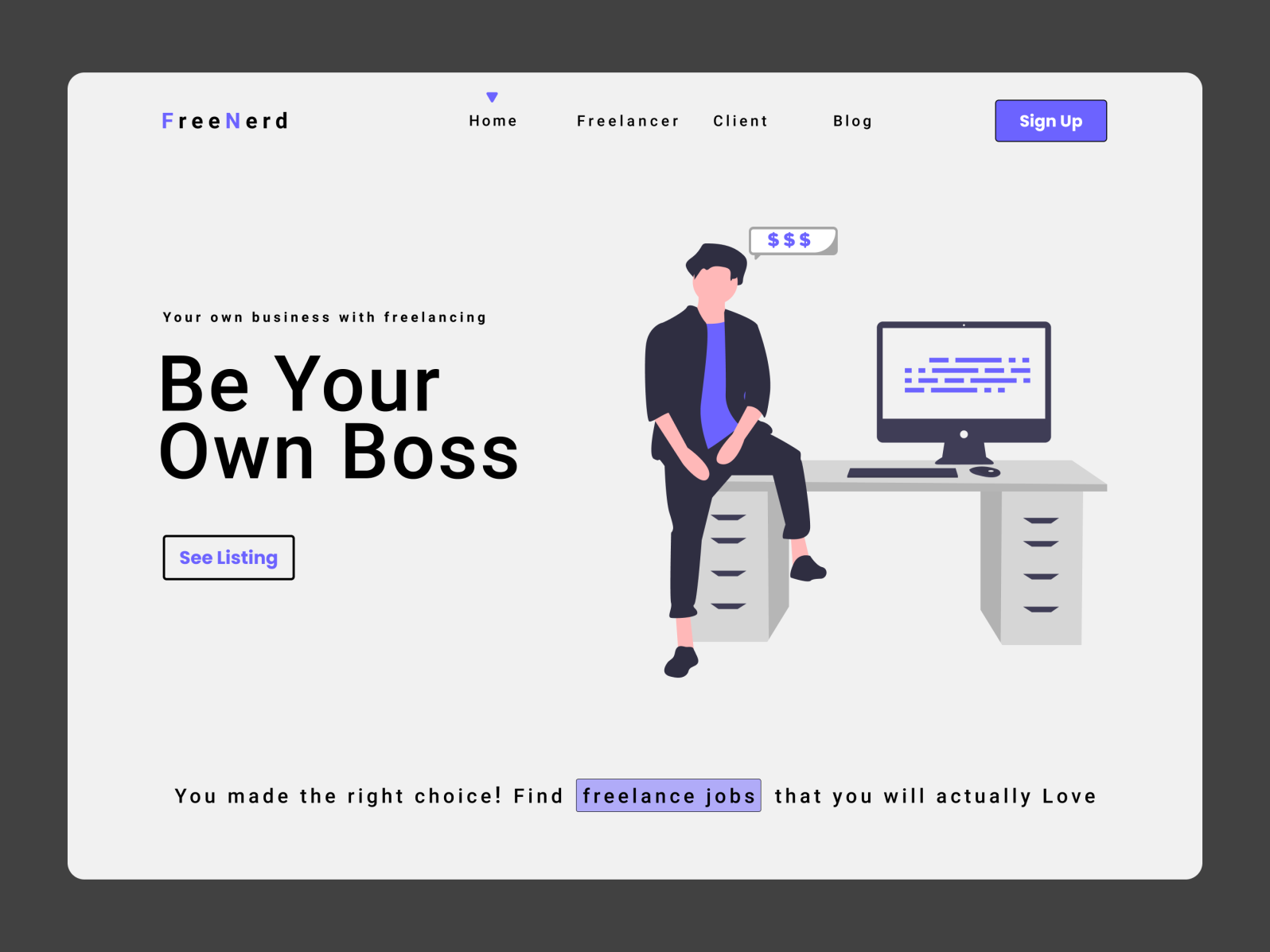 Web UI :- Freelance Home Page by Ayush Thumar on Dribbble