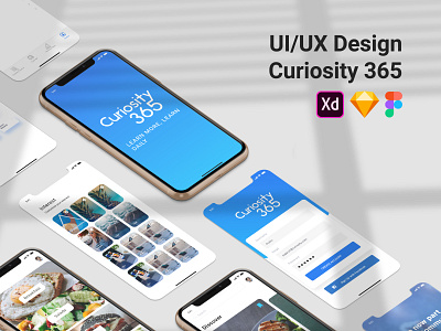 Curiosity 365 App adobe xd branding design figma graphic design icon illustration logo sketch typography ui ux vector