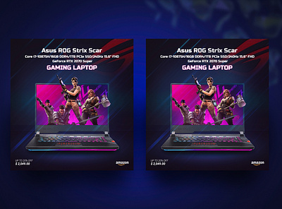 Asus Gaming Laptop Post Design (ar_design zone) banner design design discount poster design flyer design gaming poster graphic design illustration poster design web banner