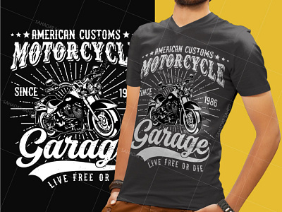 American custom motorcycle Garage T-shirt Design american motorcycl garage custom tshirt motorcycle t shirt t shirt t shirt design