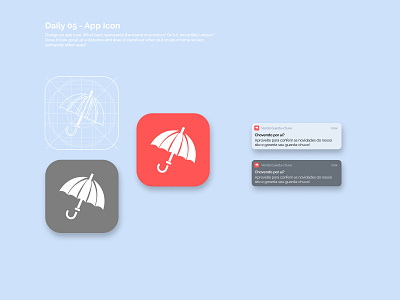 Daily 05 - App Icon app icon dailyui design graphic design icon product design ui umbrella ux