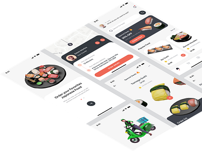 Japanese Food Deilvery App food ui design mobile design uxui design