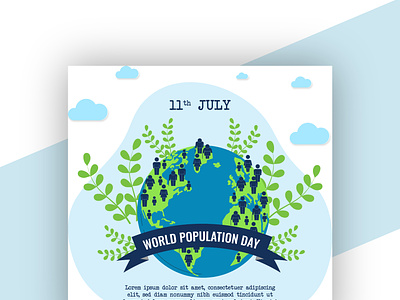World Population Day Banner Template day graphic design population day world world day world population world population day